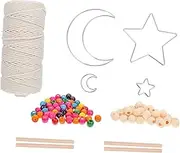 1Set Macrame Cord Dream Catcher Making Kit Craft Supplies for Handmade Dream Catchers Accessory for Creative Projects and Mindful Meditation
