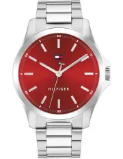 [Tommy Hilfiger] Bruce Stainless Steel Dial Watch in Red