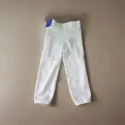 NWT Mizuno Women’s XS Softball Pants White Low Rise Belted Elastic Bottom