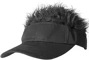 [matx-au] Sun Wig Cap - Adjustable Unisex Baseball Hats Funny Wig Peaked Golf Hats,Suitable for Running, Walking, Cycling, Golf, for Loved Black