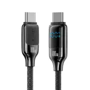 USAMS SJ742 100W Type-C to Type-C Digital Display Cable PD Fast Charging Data Transmission Thickened Copper Core Line 1.