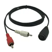 5Pins DIN Female To 2 RCA Male PlugStereo Adapters Cable 1.5M Converters