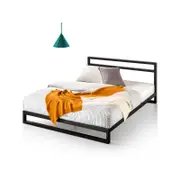 Zinus King Metal Bed Frame with Headboard - Black