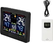 Digital Weather Station, Hygrometer Thermometer, Waterproof Home Temperature Monitor LCD Digital Hygrometer Indoor Humidity Meter
