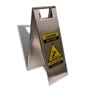 A-Frame Safety Sign - Wet Floor - Stainless Steel