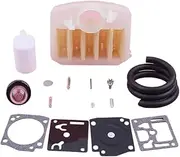 XXUMKL Fit for H-u-s-q-v-a-r-n-a 340 345 350 353 346XP Air Fuel Filter Line Primer Bul Chainsaw Spare Replace Parts Carburetor Repair Rebuild Kit
