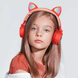 少女貓耳朵頭戴式無線藍芽耳機電腦電競休閒游戲直播耳麥抖音同款 全館8折~