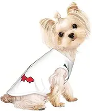 Mexico Flag Map print Dog Shirts for Small Dogs Stretchy T-Shirts Lightweight Tank Top Sleeveless Striped Vest