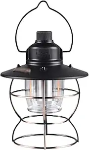 Portable Aluminum Alloy Camping Lantern Outdoor Camping Tent Lantern Rechargeable Retro Camping Lantern with Hook Lightweight