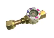 ALCO AMI-1FU4, Moisture Liquid Indicator, Inlet 1/2" SAE F X Outlet 1/2" Swivel