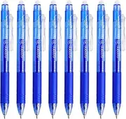 Erasable Gel Ink Rollerball Pens, 8 Pack Erasable Gel Ink Rollerball Pens,Erasable Pen Blue Gel Ink Roller Ball Pen,Fine Point Erasable Gel Pen,Retractable Erasable Gel Pen