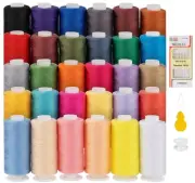 Sewing Thread, 30 Color Sewing Thread Assortment, 500 Yards per Spools Polyes...