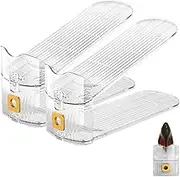 Shoe Slot Organizer for Closet | 2X Shoe Rack | Shoe Slots Organizer Adjustable Shoe Stacker Space Savers Rack Holder for Closet Organization
