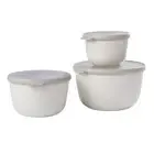 NEW MEPAL CIRQULA 3 PIECE ROUND STORAGE CONTAINER SET LARGE Pantry NORDIC WHITE