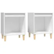 vidaXL 2x Bedside Cabinets White Nightstand Bedroom End Table with Storage