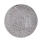 SSH COLLECTION Lanka 76cm Wide Spiral Floral Wall Art - Polished Aluminium