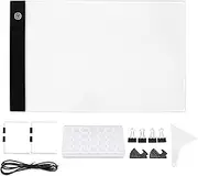 LED Light Pad, Portable A4 LED Copy Board, Light Tracing Box, Ultra Thin USB Powered Bright Light Up Box, Adjustable Light Table for Drawing, Sketching, Tracing and Animation