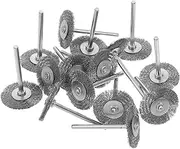 SEWACC 15pcs Wire Brush Steel Brush for Cleaning Wire Wheel for Grinder Stainless Steel Silver