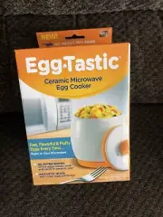 Egg-Tastic Ceramic Microwave Egg Cooker & Poacher Brand New BNIB