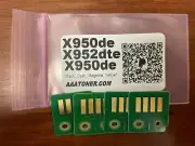 4 x Toner Chips for use in Lexmark X950, X950de, X952dte, X954dhe Refill
