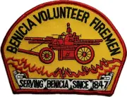 CALIFORNIA CA BENICIA VOLUNTEER FIREMEN FIRE DEPT PATCH SOLANO COUNTY