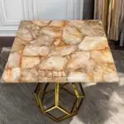 Natural Quartz Stone Square Coffee Table Top living Room Decor Center Sofa Table