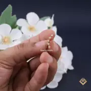 Blaise Dainty 14K Natural Diamond Stud, Solid Gold Cluster Daith Piercing forHer