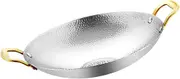 OFFSCH Stainless Steel Double Handle Dry Pot for Stove Non Stick Kitchen Wok Compact and Easy to Clean for Home and Restaurant Cooking Housewarming Present