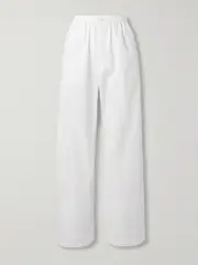 [CARVEN] CARVEN - Cotton-poplin Wide-leg Pants - White - FR 42 FR 42 White
