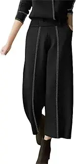 [Generic] Women's Black Cut Suit Stand Up Collar Cardigan Top Elastic High Waisted Pants Temperament Pants Set