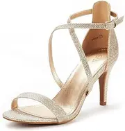 [DREAM PAIRS] Women's Dolce Fashion Stilettos Open Toe Pump Heel Sandals