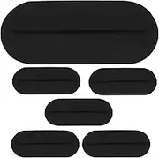 Uonlytech 6Pcs Mini Silicone Shoulder Pads for Women Non Slip Invisible Strap Enhancer Comfortable Shoulder Gasket Washable Reusable Support for Low Shoulder Clothing Black