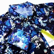 Robert Graham Paisley Embroidered Geometric Camo Colorful Sport Shirt 2XL