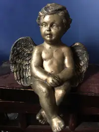 在飛比找樂天市場購物網優惠-老雕塑擺飾 樹脂天使