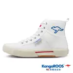 【KANGAROOS 美國袋鼠鞋】女 RIPPERS 高筒帆布鞋 (白-KW11411)