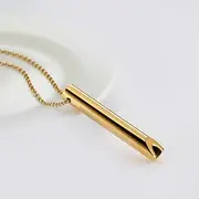 Aerosolry Breathlace,Stainless Steel Pendant Necklace Whistle for Meditation, Mindfulness, Breathing Techniques, Stress Relief, and Anxiety Reduction during Yo