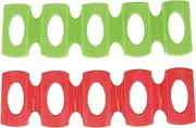 Fridge Mat Refrigerator Organizer 2Pcs Silicone Bottle Stacker for Beer Can Wine Holder Refrigerator Mat Red + Green Kitchen Cabinet and Fridge Storage Rack