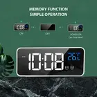 Mirror LED Alarm Clock Two Sets Of Alarm Rechargeable Voice Activated Digital