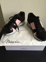 NIB $425 3.1 PHILLIP LIM Colorblock Trance Sneakers Chocolate/Bubblegum Size8.5