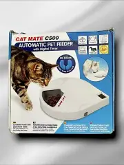 Cat Mate C500 Automatic Pet 5 Meal Feeder W/Digital Timer for Cats & Small Dogs!