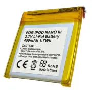 Battery for Apple iPod Nano 3rd Gen Generation 4GB MB253LL/A 616-0333 616-0337