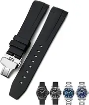 [MGTCAR] 21mm Rubber Watchband For Longines L3.781.4.9 HydroConquest Conquest Black Blue Gray Green Watch Strap