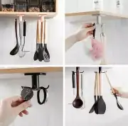 Ganchos giratorios de 360 grados para cocina, autoadhesivos, pared del hogar