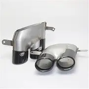 Exhaust reducer Car Muffler Tail Throat Stainless Steel Black For A7 Modified S7/A6 Modified S6 2016 2017 2018 Tailpipe Exhaust Tailpipe