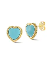 Sphera Milano 14K Over Silver Heart Studs
