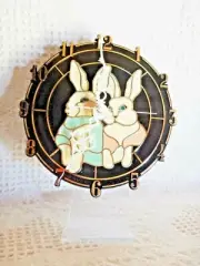 Bunnies (Rabbits) (6") Dial Desk/Table Clock (Battery Operated)(Acrylic Stand)