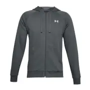 Under Armour Mens Rival Full Zip Cotton Hoodie - Grey