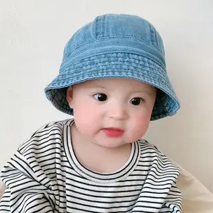 嬰兒夏天單寧牛仔遮陽帽漁夫帽休閒Fashion 男孩女孩寶貝Toddler