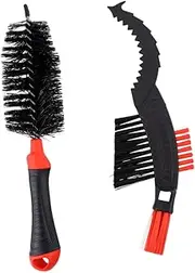 SUPVOX 1set Bike Chain Cleaner Brush Durable Scrubber Tool for Bike Chain Maintenance Easy to Handle for Motorcycle Cleaning Gear Brush 2pcs