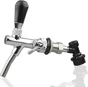 LUCKEG Adjustable Beer Tap Long Shank Draft Beer Adjustable Faucet Beer Shank Chrome Tap With Ball Lock Disconnect Liquid for HomeBrewing Cornelius Keg